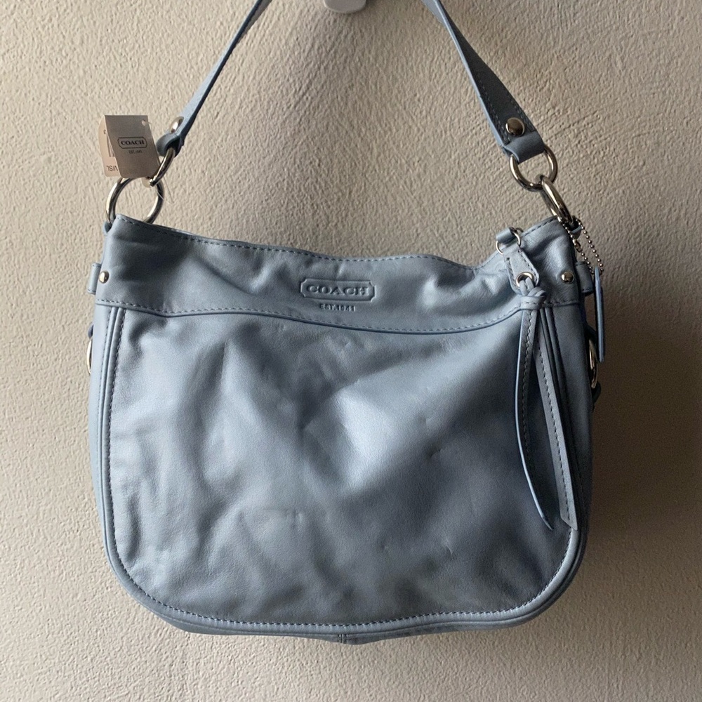 NWT Baby Blue Coach Shoulder Bag